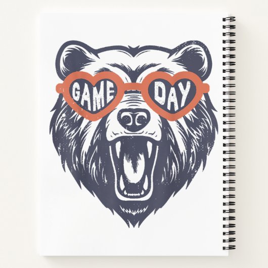 Game Day Bear Notizblock (Rückseite)