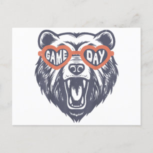 Game Day Bear Postkarte