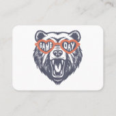 Game Day Bear Visitenkarte (Rückseite)