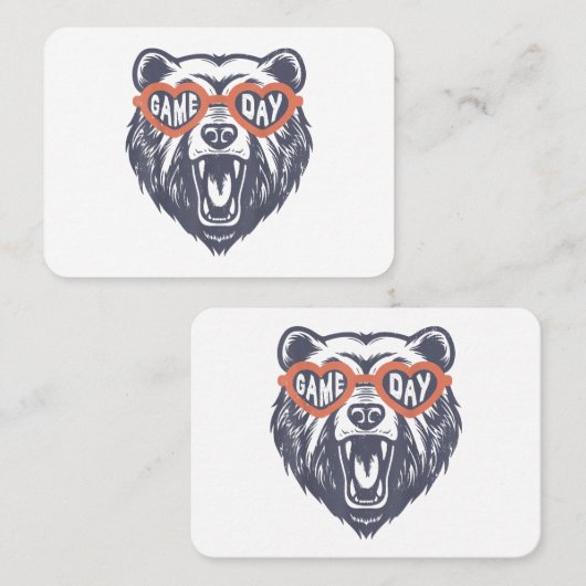 Game Day Bear Visitenkarte (Vorne/Hinten)
