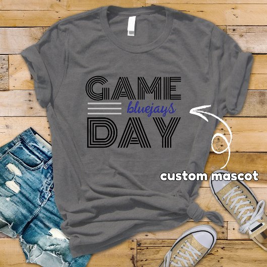 Game Day benutzerdefinierte Maskottchen für jeden T-Shirt