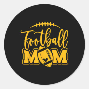 Game Day Blue and Yellow High School Football Foot Runder Aufkleber