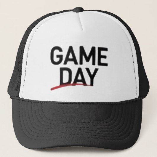 Game Day Bold Statement Design Truckerkappe (Vorderseite)