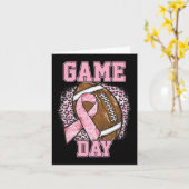 Game Day - Brustkrebs Bewusstsein Pink Football M Karte (Gelbe Blume)