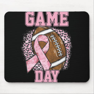 Game Day - Brustkrebs Bewusstsein Pink Football M Mousepad