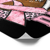 Game Day - Brustkrebs Bewusstsein Pink Football M Poster (Ecke)