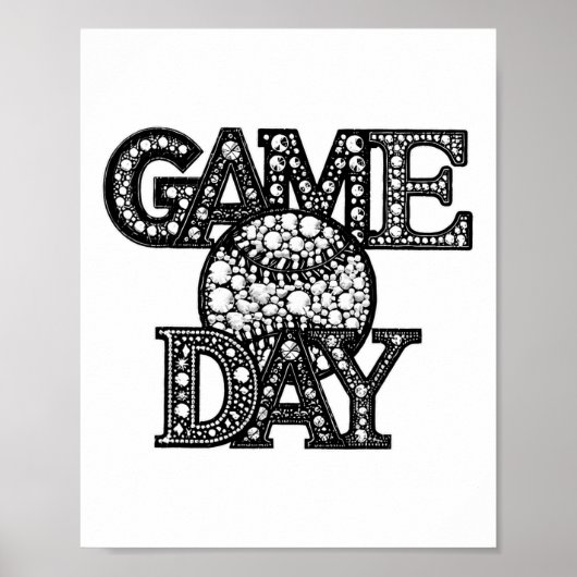 Game Day Bysebyl Kristall Bysebyl Player Sport Poster (Vorne)
