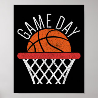 Game Day Bysketbyll Lover Bysketbyll Player Spaß v Poster