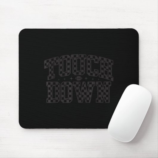 Game Day Checked Touchdown Season Preppy America Mousepad (Mit Mouse)
