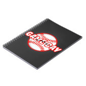 Game Day Cracked Baseball Sports Graphic Notizblock (Linke Seite)