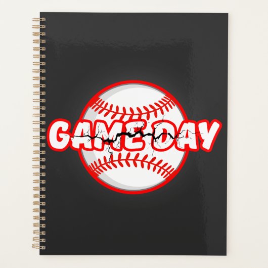 Game Day Cracked Baseball Sports Graphic Planer (Vorderseite)