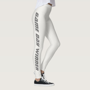 Game Day Cute Neutral Metallischer Schimmer Maßanf Leggings