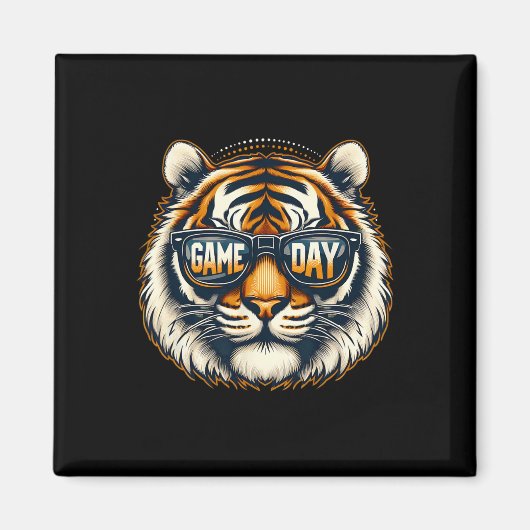 Game Day Erntedank Tiger Cool Touchdown Amerika Magnet (Vorne)