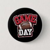 Game Day Football erschüttert lustig Button (Vorderseite)