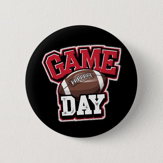 Game Day Football erschüttert lustig Button (Vorderseite)