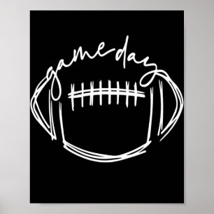Game Day Football Game Day Vibes Football Lover Poster
