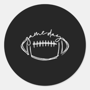 Game Day Football Game Day Vibes Football Lover Wo Runder Aufkleber