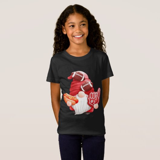 Game Day Football Gnome Mama Vater Schiedsrichter  T-Shirt (Vorne ganz)
