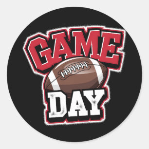 Game Day Football-Mannschaftssport Vintage Runder Aufkleber