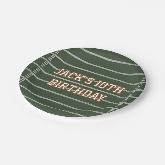 Game Day Football  Pappteller (Schrägansicht)