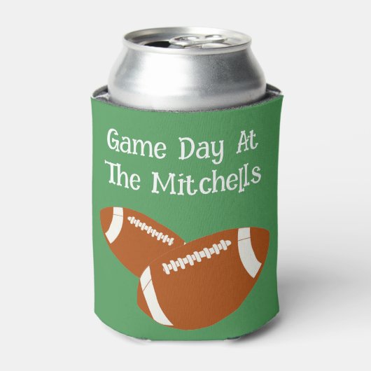 Game Day Football PERSONALISIEREN Drink Dosenkühler (Kanne Vorderseite)