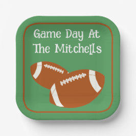 Game Day Football PERSONALISIEREN Pappteller