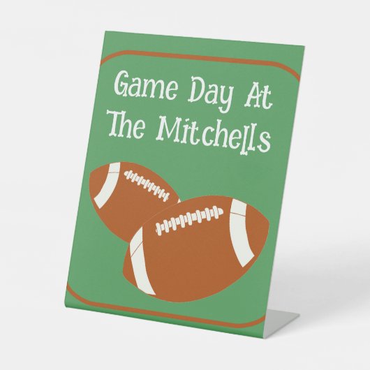 Game Day Football PERSONALISIEREN Sockelschild (Vorderseite)