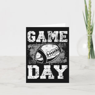 Game Day Football Retro Throwback Herren Damen Spo Karte