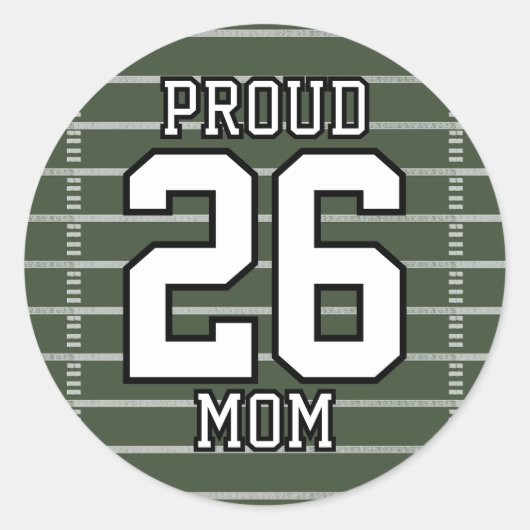 Game Day Football Runder Aufkleber (Vorderseite)