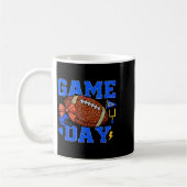 Game Day Football Season Football Mama Blue Gold B Kaffeetasse (Links)