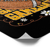 Game Day Football Season Football Mama Girl Black Poster (Ecke)