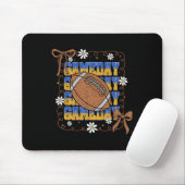Game Day Football Season Football Mama Girl Blue G Mousepad (Mit Mouse)