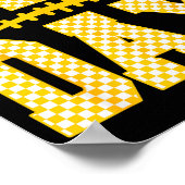 Game Day Football Season Football Mama Girl Red Go Poster (Ecke)