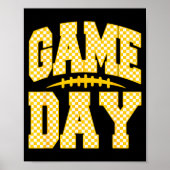 Game Day Football Season Football Mama Girl Red Go Poster (Vorne)