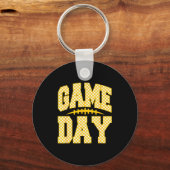 Game Day Football Season Football Mama Girl Red Go Schlüsselanhänger (Vorderseite)