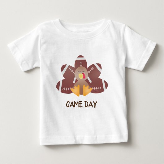 Game Day Football Türkei Feathers Baby T-shirt (Vorderseite)