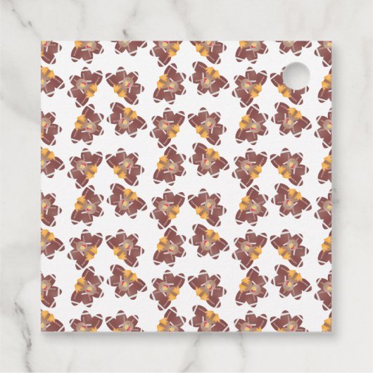 Game Day Football Türkei Feathers Brown Geschenkanhänger (Rückseite)