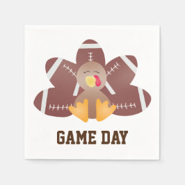 Game Day Football Türkei Feathers Brown Serviette