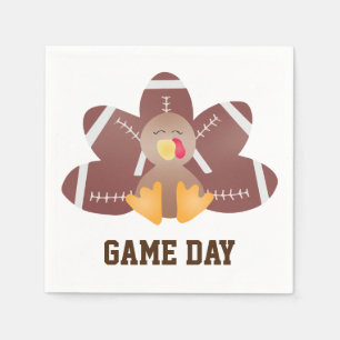 Game Day Football Türkei Feathers Brown Serviette