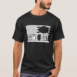Game Day Football USA Flag 3 T-Shirt