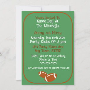 Game Day Football Watch Party PERSONALISIEREN Papi Einladung