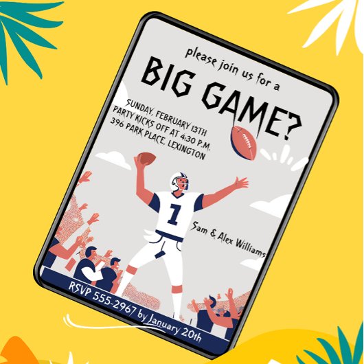 "Game Day Glory: Super Bowl Bash 2025" Einladung