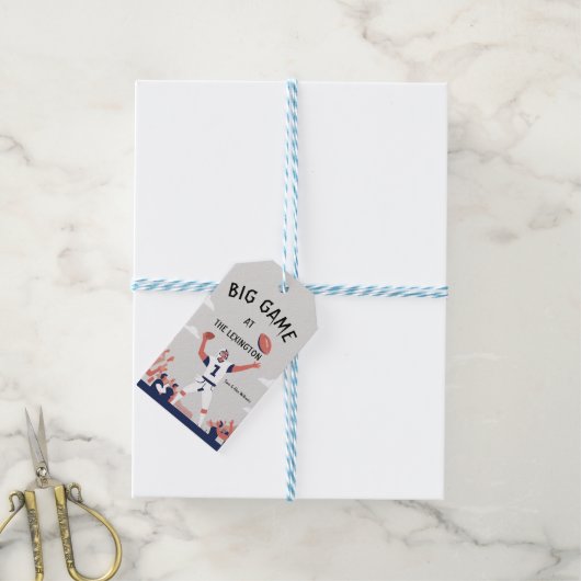 "Game Day Glory: Super Bowl Bash 2025" Geschenkanhänger (Mit Garn)