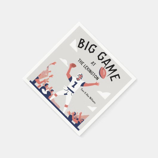 "Game Day Glory: Super Bowl Bash 2025" Serviette (Ecke)