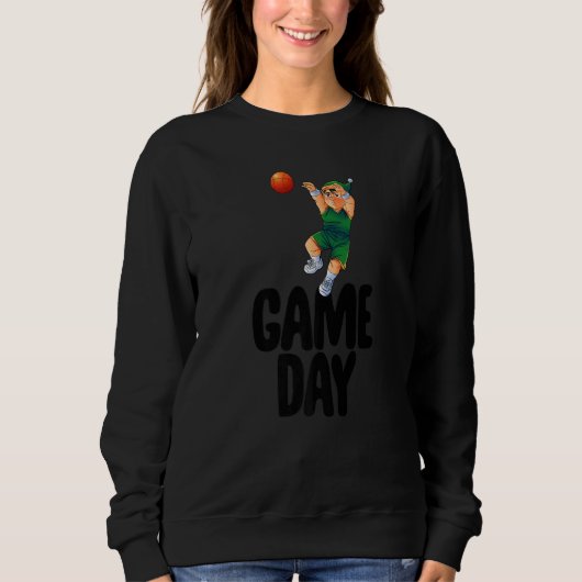 Game Day Gnome  Basketball Game Celebration Women Sweatshirt (Vorderseite)