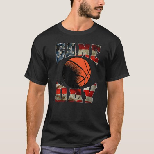 Game Day I Liebe Basketball T-Shirt (Vorderseite)
