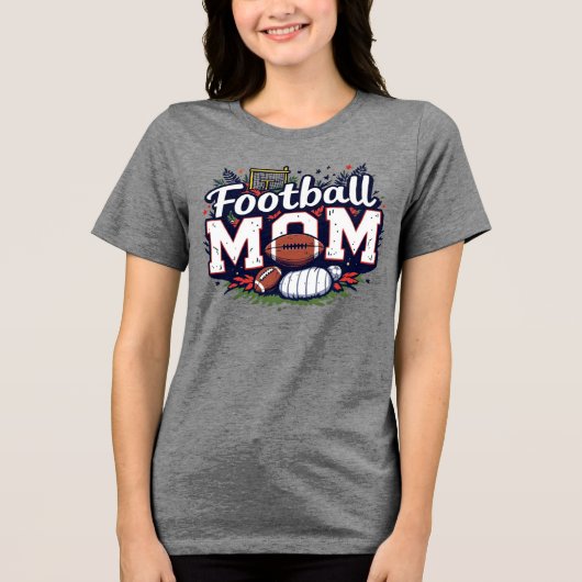 Game Day Mama T-Shirt Tri-Blend Shirt (Vorderseite)
