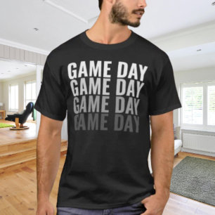 „Game Day Repeat“ Bold Typography T-Shirt