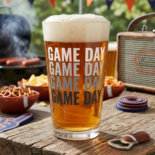 Game Day Repeat Fett Pintglas Glas