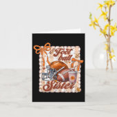 Game Day Retro Touchdown Saison Fußball Schwester Karte (Gelbe Blume)